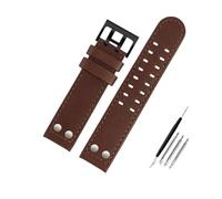 RTRCAGAKM Compatible con Hamilton H77616533 Compatible con H70615733 Correa de reloj for hombre de 20 mm y 22 mm Remache de acero inoxidable(Brown -black buckle,20mm)