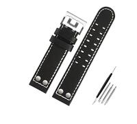 RTRCAGAKM Compatible con Hamilton H77616533 Compatible con H70615733 Correa de reloj for hombre de 20 mm y 22 mm Remache de acero inoxidable(Black White -Silver,20mm)