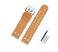 RTRCAGAKM Compatible con Hamilton H77616533 Compatible con H70615733 Correa de reloj for hombre de 20 mm y 22 mm Remache de acero inoxidable(Khaki-Silver Buckle,22mm)
