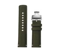 RTRCAGAKM Compatible con TIMEX T49905 T49963 T49953 Compatible con Citizen Compatible con Hamilton Correa de reloj de lona de nailon resistente al agua de 20 mm for hombre de color caqui(Green-silver