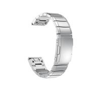 RTRCAGAKM Correa de acero de metal compatible con Garmin Fit For Fenix 7 7X 7S 6 6X 6S 5S 5X Plus/Fit For Epix Gen 2/Fit For Descent G1/Fit For Quatix/Fit Forerunner 955 Watch Band(Silver,For Fenix