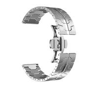 RTRCAGAKM Correa de acero inoxidable compatible con Amazfit Compatible con Falcon Compatible con T-rex Compatible con Ultra Compatible con GTR 4 3/3 Pro 2 2e Correa de reloj for hombre compatible con