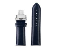 RTRCAGAKM Correa de cuero compatible con Casio EFV-600 MDV-106 MTP-VD300 for reloj de hombre, 20 mm, 22 mm, hebilla de mariposa de acero(Blue silver B,20mm)