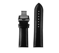 RTRCAGAKM Correa de cuero compatible con Casio EFV-600 MDV-106 MTP-VD300 for reloj de hombre, 20 mm, 22 mm, hebilla de mariposa de acero(Black Black B,18mm)