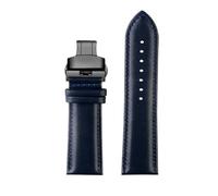 RTRCAGAKM Correa de cuero compatible con Casio EFV-600 MDV-106 MTP-VD300 for reloj de hombre, 20 mm, 22 mm, hebilla de mariposa de acero(Blue Black B,20mm)