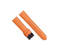RTRCAGAKM Correa de cuero con patrón de lichi de 22 mm y 20 mm compatible con HUAWEI GT 2, for Amazfit GTR 2 GTS, for Samsung for Galaxy Watch 3, Oneplus y for Xiaomi Smart Watch Band(Orange,20mm)