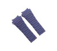 RTRCAGAKM Correa de goma suave for hombre compatible con la serie for Porsche Design P6620, pulsera deportiva de silicona resistente al agua for mujer, accesorios for reloj(Blue-No buckle)