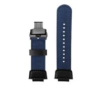 RTRCAGAKM Correa de nailon deportiva for reloj for Casio AQ-S810W AEQ-110W MCW-200, 16 mm y 18 mm, for exteriores, for hombre(Blue Black Folding,For AQ-S810)