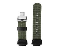 RTRCAGAKM Correa de nailon deportiva for reloj for Casio AQ-S810W AEQ-110W MCW-200, 16 mm y 18 mm, for exteriores, for hombre(Army Green s Folding,For MCW-200)