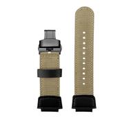 RTRCAGAKM Correa de nailon deportiva for reloj for Casio AQ-S810W AEQ-110W MCW-200, 16 mm y 18 mm, for exteriores, for hombre(Khaki black Folding,For AQ-S810)