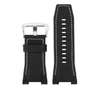 RTRCAGAKM Correa de reloj compatible con Casio Compatible con G-SHOCK GST-210/W120L/S130L/S310 GST-B100 W300/400G Correa de reloj con muescas for hombre de 26 mm Accesorios(Nylon black white sk)