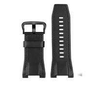 RTRCAGAKM Correa de reloj compatible con Casio Compatible con G-SHOCK GST-210/W120L/S130L/S310 GST-B100 W300/400G Correa de reloj con muescas for hombre de 26 mm Accesorios(Black black clasp)