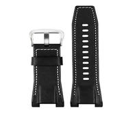 RTRCAGAKM Correa de reloj compatible con Casio Compatible con G-SHOCK GST-210/W120L/S130L/S310 GST-B100 W300/400G Correa de reloj con muescas for hombre de 26 mm Accesorios(Black white silver)