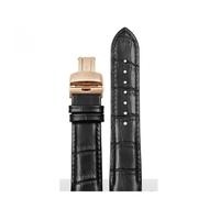 RTRCAGAKM Correa de reloj con extremo curvo compatible con Tissot T035 1853 T035627A T035617A T035407A T035439 Correa de reloj de cuero for hombre Correa de arco 22 23 24 mm(Black rose gold,24mm)