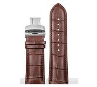 RTRCAGAKM Correa de reloj con extremo curvo compatible con Tissot T035 1853 T035627A T035617A T035407A T035439 Correa de reloj de cuero for hombre Correa de arco 22 23 24 mm(Brown Silver,22mm)