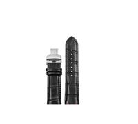 RTRCAGAKM Correa de reloj con extremo curvo compatible con Tissot T035 1853 T035627A T035617A T035407A T035439 Correa de reloj de cuero for hombre Correa de arco 22 23 24 mm(Black Silver,24mm)