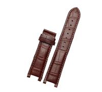 RTRCAGAKM Correa de reloj con muescas de 22 x 13 mm y 20 x 11 m apta for correa de reloj con hebilla de mariposa de acero for GC(Brown no clasp,22mm)