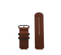 RTRCAGAKM Correa de reloj de acero inoxidable de 18 m for hombre, compatible con Casio W218H/AE-1200/1300/SGW-300 A159/A158 AQ-S810W, correa de cuero(Dark brown black)