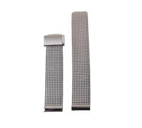 RTRCAGAKM Correa de reloj de acero inoxidable de malla for reloj inteligente, pulsera de 18 mm, 19 mm, 20 mm, 21 mm, 22 mm y 24 mm, color plateado y negro, con barra de resorte de liberación(Silver,21