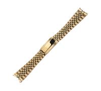 RTRCAGAKM Correa de reloj de acero inoxidable sólido de 20 a 21mm apta for correa de reloj de pulsera de Metal for Rolex Oyster Perpetual Date(Gold,20mm)