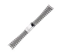 RTRCAGAKM Correa de reloj de acero inoxidable sólido de 20 a 21mm apta for correa de reloj de pulsera de Metal for Rolex Oyster Perpetual Date(Silver,21mm)