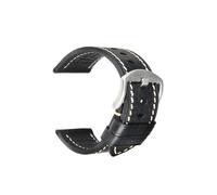 RTRCAGAKM Correa de reloj de cuero con hebilla de mariposa Pulsera apta for MONTBLANC Compatible con correas de reloj for Tudor(Black S Buckle,23mm)