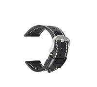 RTRCAGAKM Correa de reloj de cuero hecha a mano, 20 mm, 21 mm, 22 mm, 24 mm, hebilla negra, correas de reloj aptas for MIDO, aptas for correas for Rolex(Black S Buckle,24mm)