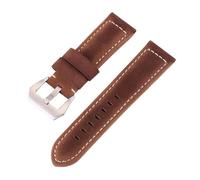 RTRCAGAKM Correa de reloj de cuero mate brillante de 20 mm, 22 mm, 24 mm y 26 mm, correa de repuesto for reloj, pulsera de cuero(Matte Brown,26mm)