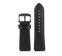 RTRCAGAKM Correa de reloj de cuero retro de 18 mm compatible con Casio A158W A168 / F91w / AE-1200WHD/A158/A159/A169/AE1200(Black-black pin)