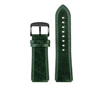 RTRCAGAKM Correa de reloj de cuero retro de 18 mm compatible con Casio A158W A168 / F91w / AE-1200WHD/A158/A159/A169/AE1200(Green-black pin)