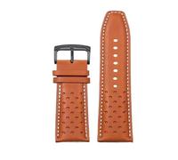 RTRCAGAKM Correa de reloj de cuero retro transpirable for hombre, compatible con Citizen CA4500/CA4505, compatible con Tag, compatible con Heuer, compatible con Hamilton, compatible con Tissot, pulser