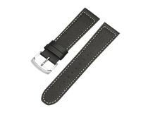 RTRCAGAKM Correa de reloj de cuero vintage compatible con Citizen CA0695 CA0690 BM8475 8478 8471, 22 mm, 20 mm, suave, marrón oscuro y azul for hombre(009 Black w steel,22mm)