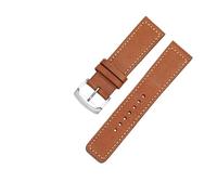 RTRCAGAKM Correa de reloj de cuero vintage compatible con Citizen CA0695 CA0690 BM8475 8478 8471, 22 mm, 20 mm, suave, marrón oscuro y azul for hombre(005 Brown-steel,20mm)