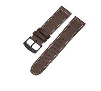 RTRCAGAKM Correa de reloj de cuero vintage compatible con Citizen CA0695 CA0690 BM8475 8478 8471, 22 mm, 20 mm, suave, marrón oscuro y azul for hombre(009 brown w black,20mm)