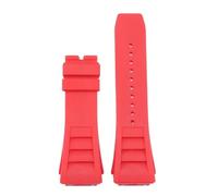 RTRCAGAKM Correa de reloj de goma de 25 mm a 20 mm compatible con la serie Fit For Richard Fit For Mille RM011, correa de reloj de estilo tornillo for hombre(Red-No buckle)