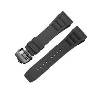 RTRCAGAKM Correa de reloj de goma de 25 mm a 20 mm compatible con la serie Fit For Richard Fit For Mille RM011, correa de reloj de estilo tornillo for hombre(Black-black)