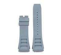 RTRCAGAKM Correa de reloj de goma de 25 mm a 20 mm compatible con la serie Fit For Richard Fit For Mille RM011, correa de reloj de estilo tornillo for hombre(Grey-No buckle)