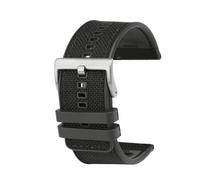 RTRCAGAKM Correa de reloj de liberación rápida compatible con Casio PROTREK, color caqui, azul, verde militar, de nailon y caucho, PRW-6600, 6800, PRG-600/650(Black steel buckle)
