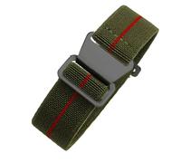 RTRCAGAKM Correa de reloj de nailon elástica apta for Water Ghost, compatible con correas de reloj for Tudor de 18 mm, 20 mm y 22 mm(Green red-Black)