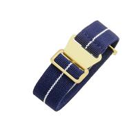 RTRCAGAKM Correa de reloj de nailon elástica apta for Water Ghost, compatible con correas de reloj for Tudor de 18 mm, 20 mm y 22 mm(Blue white-Golden)