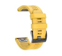 RTRCAGAKM Correa de reloj de silicona compatible con Garmin Instinct 2X Compatible con Solar 26 22 Correa compatible con Garmin Instinct 2 Correa de reloj Accesorios de pulsera(Yellow,22)