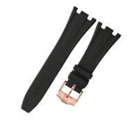 RTRCAGAKM Correa de reloj de silicona de 28 mm compatible con Audemars y for Piguet for Royal Oak Offshore AP15400 15703 15703 15706, accesorios for correas de reloj de goma for hombre(Black RG B)
