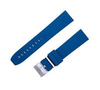 RTRCAGAKM Correa de reloj de silicona de goma suave de 20 mm, 22 mm y 24 mm, compatible con Breitling, compatible con Superocean, compatible con Navitimer Avenger(Blue-silver,20mm)