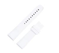 RTRCAGAKM Correa de reloj de silicona de goma suave de 20 mm, 22 mm y 24 mm, compatible con Breitling, compatible con Superocean, compatible con Navitimer Avenger(White-No buckle,20mm)