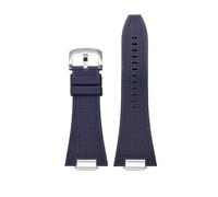 RTRCAGAKM Correa de reloj de silicona de liberación rápida de 27 mm compatible con Tissot compatible con PRX T137.407 T137.410 Correa de reloj de caucho fluorado Pulsera for hombre(Blue-silver)