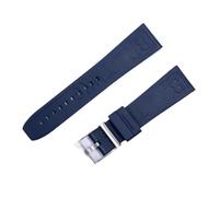 RTRCAGAKM Correa de reloj de silicona suave de 20 mm, 22 mm y 24 mm, compatible con Breitling y for Superocean.(Dark Blue-silver,24mm)