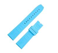 RTRCAGAKM Correa de reloj de silicona suave de 20 mm, 22 mm y 24 mm, compatible con Breitling y for Superocean.(Sky blue-No buckle,22mm)