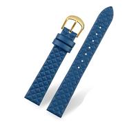 RTRCAGAKM Correa de reloj for mujer, compatible con Casio, compatible con Citizen, compatible con Fossil, correa de reloj, pulsera for mujer, azul, naranja, verde, 14, 16(Matte blue-Gold,14mm)
