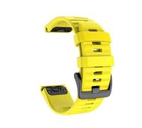 RTRCAGAKM Correa de reloj inteligente de silicona de 22 26 mm for Garmin Fit for Fenix 6 6S 6X 7X 7 Pro 5 5X 5S 3HR 955 Fit for Fenix7X Fit for pulsera for Fenix7(Yellow,22MM QuickFit)