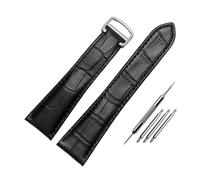 RTRCAGAKM Correa de reloj plegable de 18, 20, 22 mm, 23, 24 y 25 mm for hombre y mujer(Black Silver buckle,20mm)